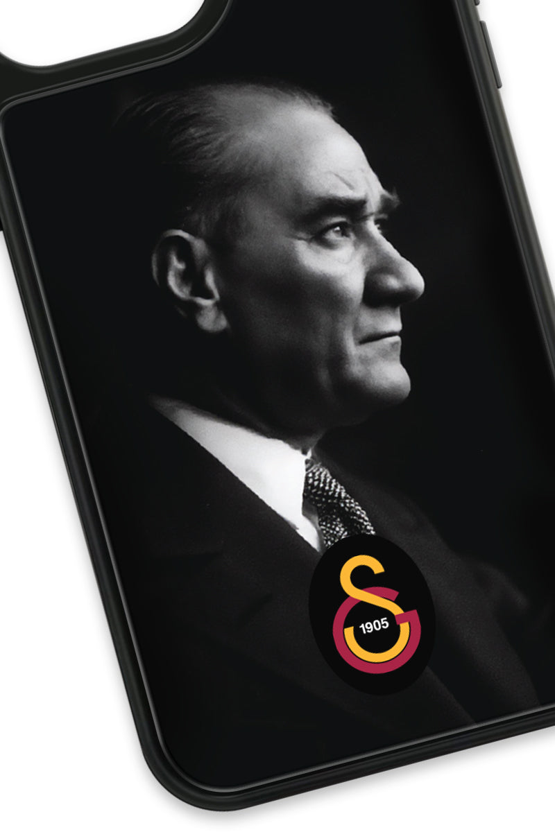 Galatasaray Büyük Atatürk Cam Telefon Kılıfı