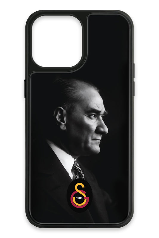 Galatasaray Büyük Atatürk Cam Telefon Kılıfı