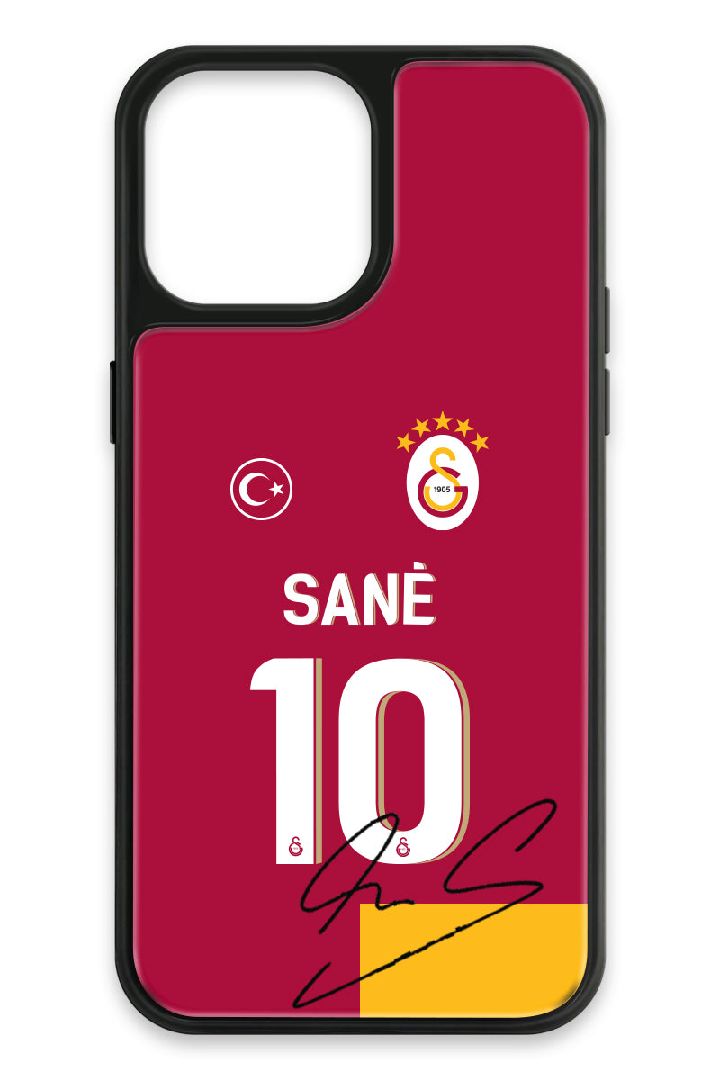 Galatasaray Leroy Sane Parçalı Forma İmzalı Cam Telefon Kılıfı