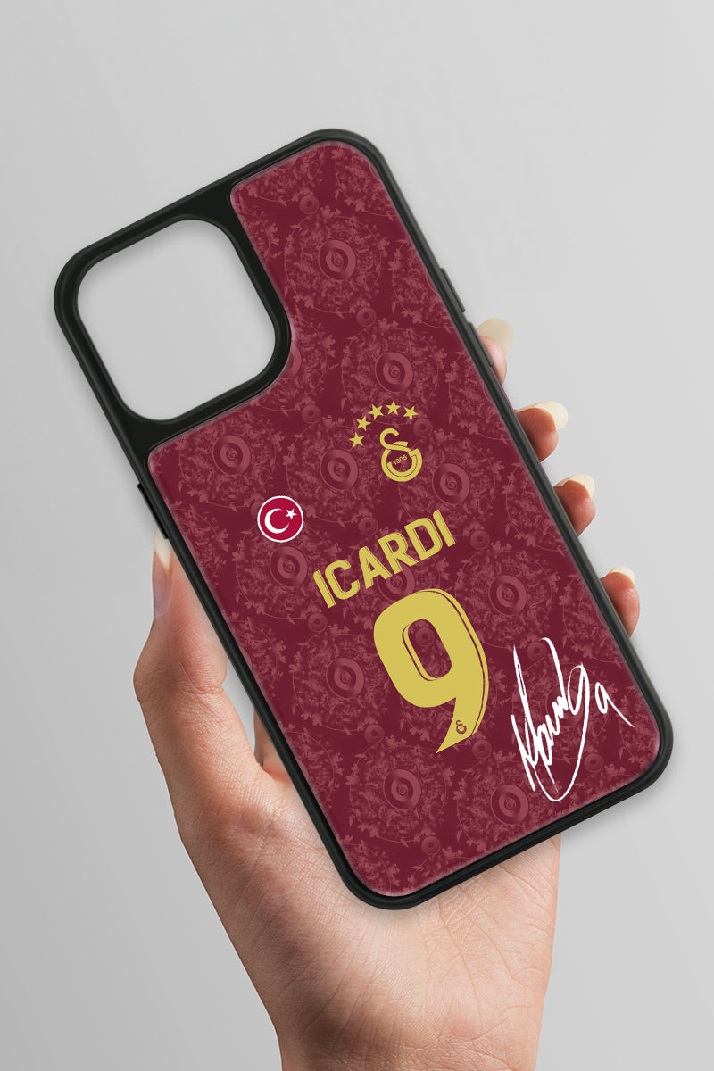 Galatasaray Mauro Icardi 3. Forma İmzalı Cam Telefon Kılıfı