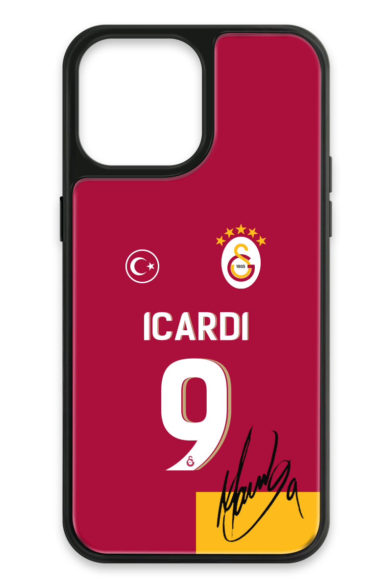 Galatasaray Mauro Icardi Parçalı Forma İmzalı Cam Telefon Kılıfı