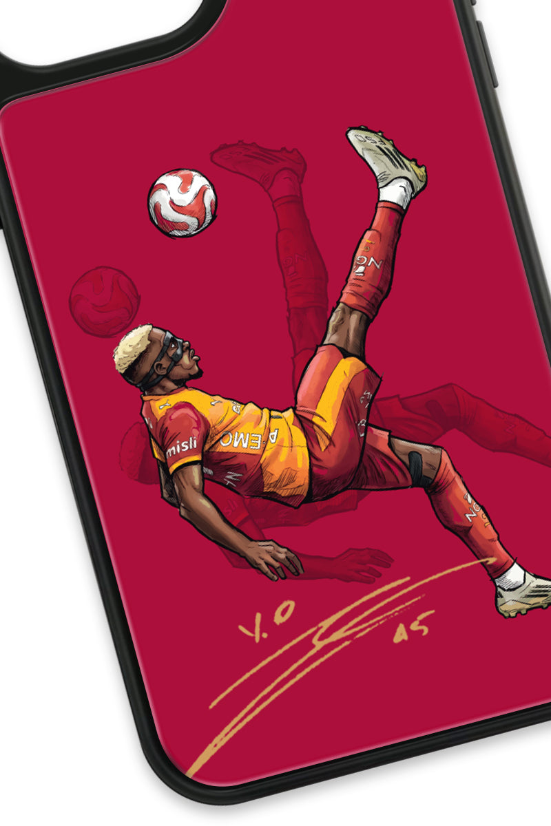 Galatasaray Osimhen Röveşata İmzalı Cam Telefon Kılıfı