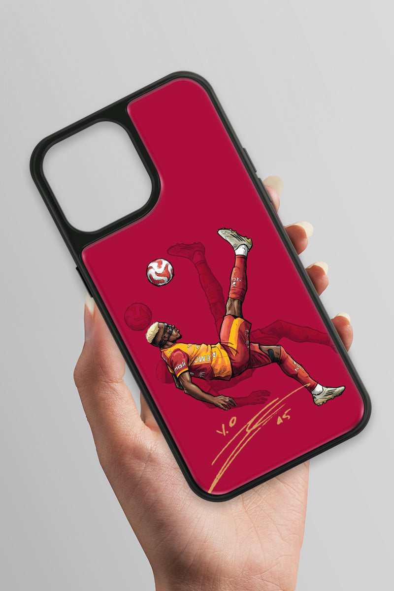 Galatasaray Osimhen Röveşata İmzalı Cam Telefon Kılıfı