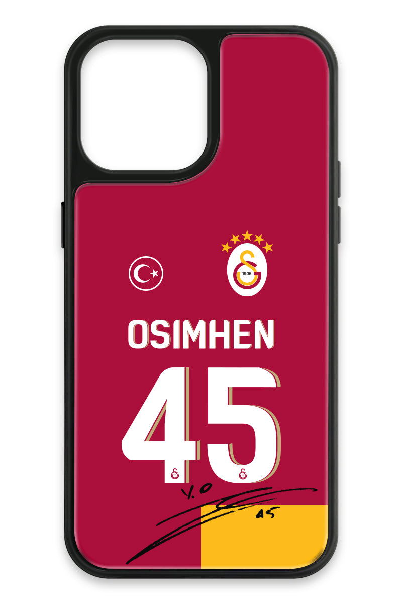 Galatasaray Victor Osimhen Parçalı Forma İmzalı Cam Telefon Kılıfı
