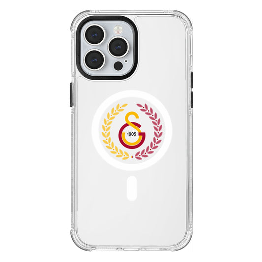 Galatasaray Yaprak Arma Magsafe Şeffaf Telefon Kılıfı