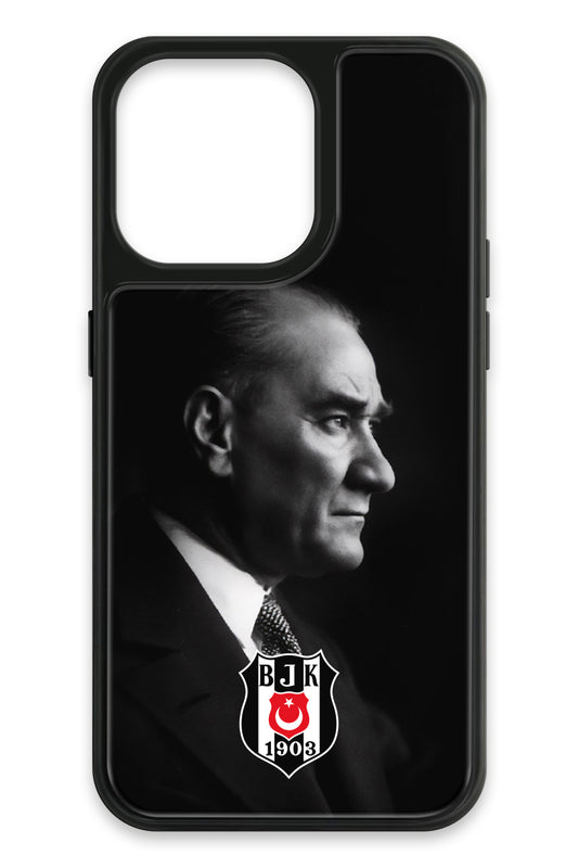Beşiktaş Büyük Atatürk Cam Telefon Kılıfı