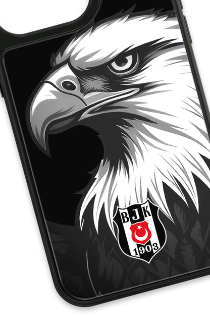 Beşiktaş Büyük Kartal Cam Telefon Kılıfı