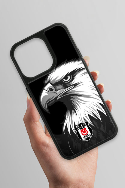 Beşiktaş Büyük Kartal Cam Telefon Kılıfı