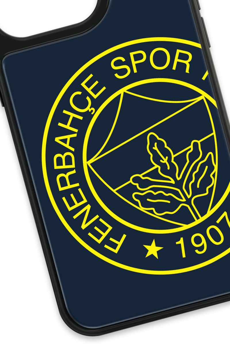 Fenerbahçe Büyük Sarı Arma Cam Telefon Kılıfı