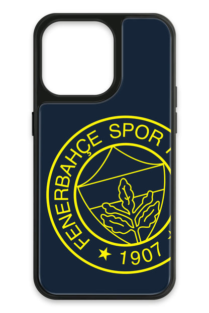 Fenerbahçe Büyük Sarı Arma Cam Telefon Kılıfı