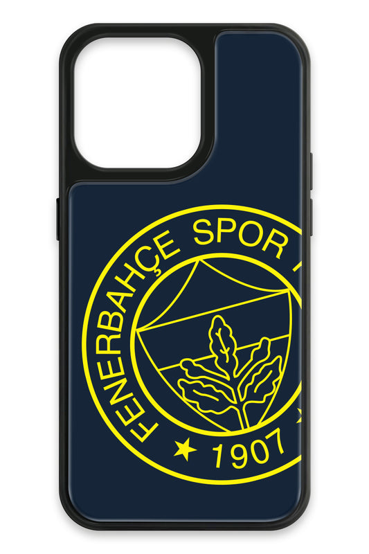 Fenerbahçe Büyük Sarı Arma Cam Telefon Kılıfı
