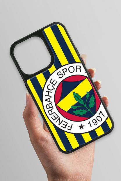 Fenerbahçe Çubuklu Büyük Arma Cam Telefon Kılıfı
