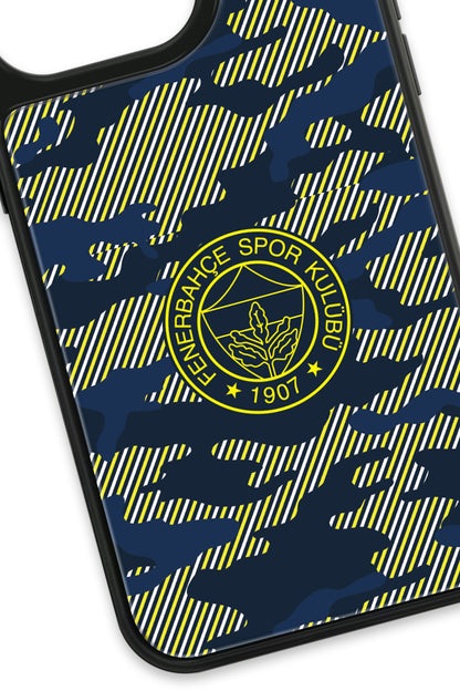 Fenerbahçe Dijital Kamuflaj Cam Telefon Kılıfı
