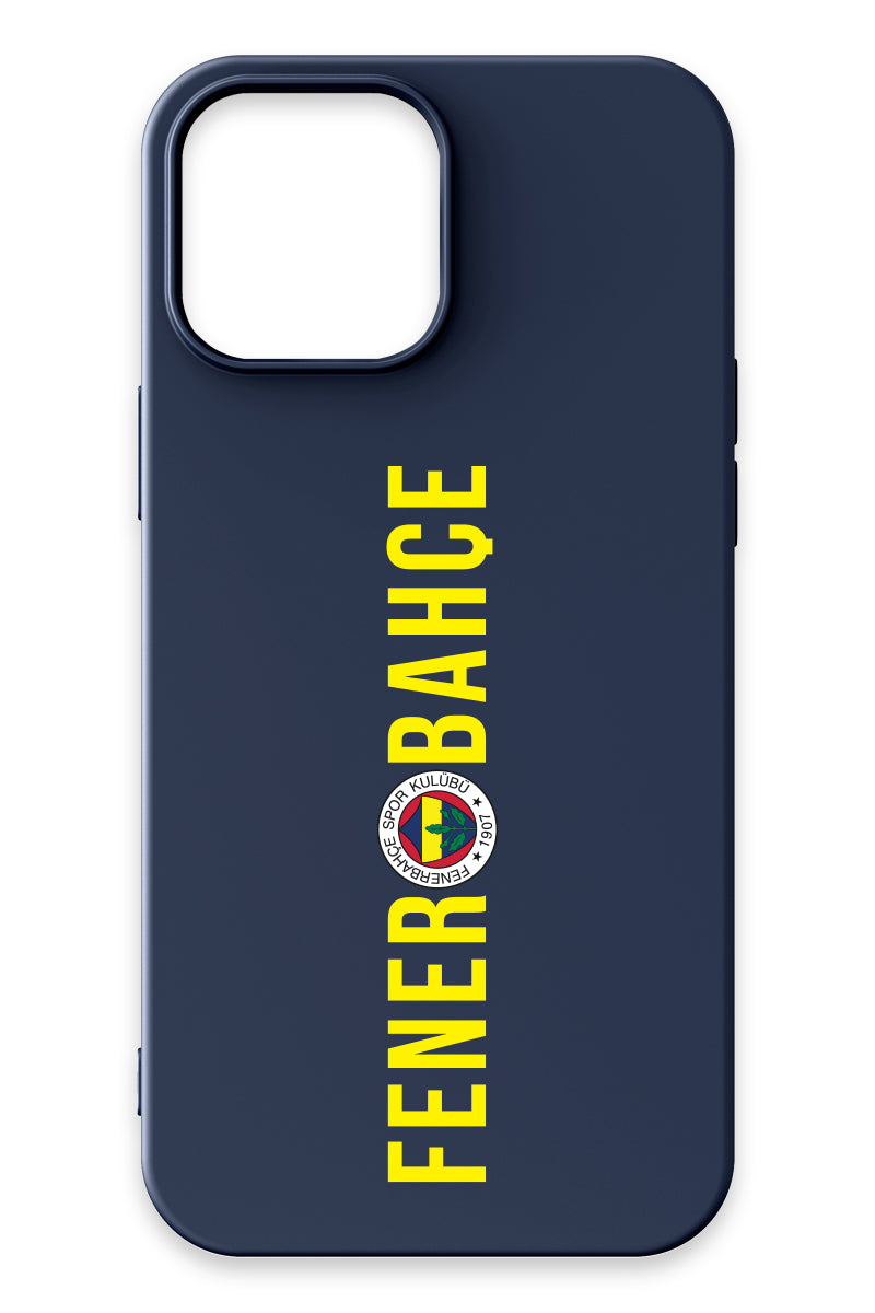 Fenerbahçe Dikey Yazı Lacivert Silikon Telefon Kılıfı