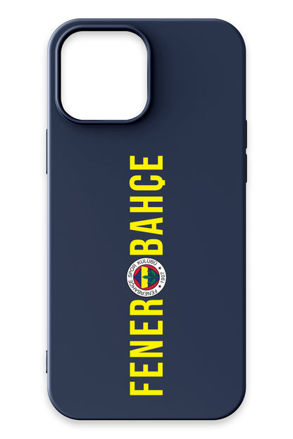 Fenerbahçe Dikey Yazı Lacivert Silikon Telefon Kılıfı