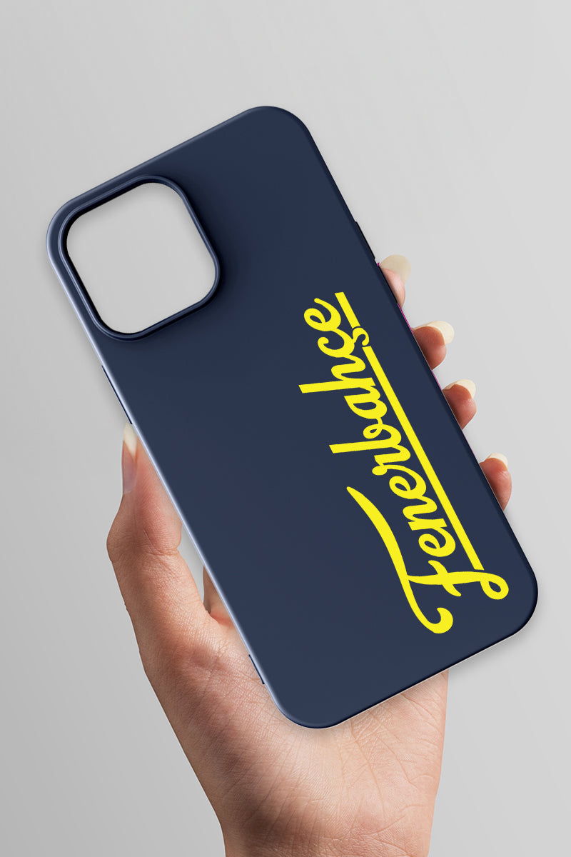 Fenerbahçe El Yazı Lacivert Silikon Telefon Kılıfı