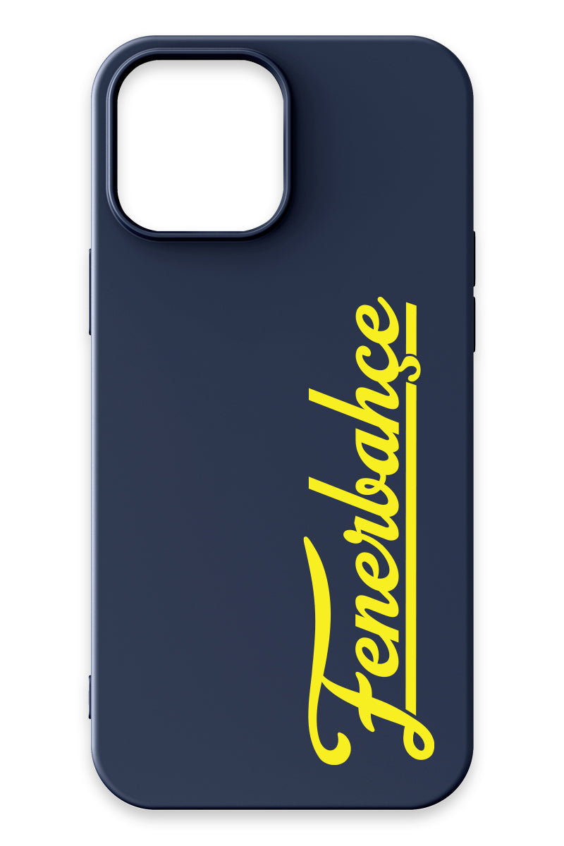 Fenerbahçe El Yazı Lacivert Silikon Telefon Kılıfı