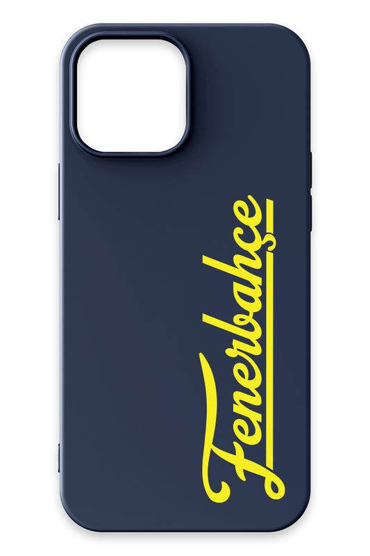 Fenerbahçe El Yazı Lacivert Silikon Telefon Kılıfı