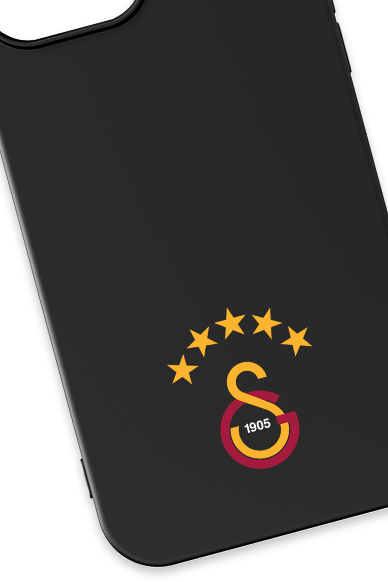 Galatasaray 5 Yıldız Arma Siyah Silikon Telefon Kılıfı