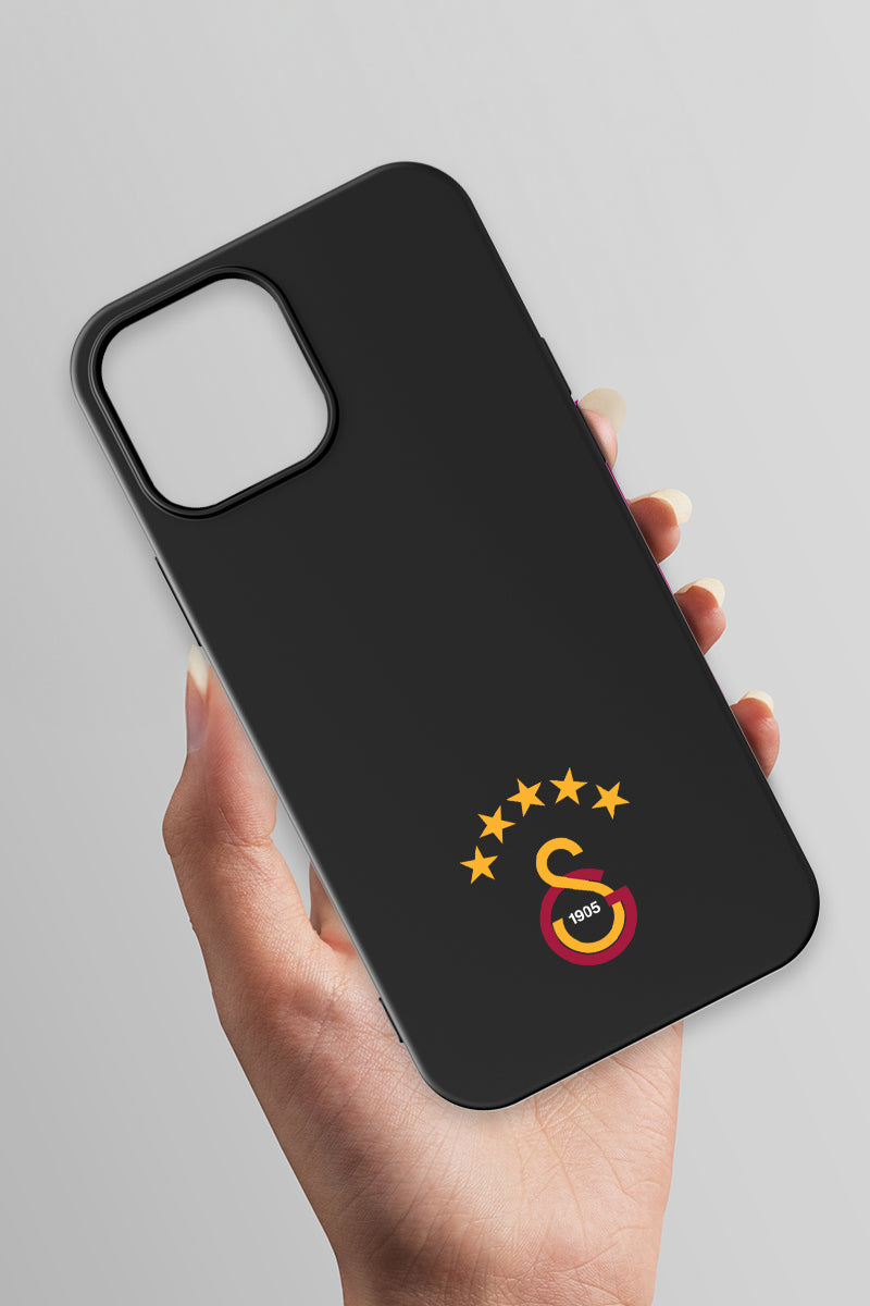 Galatasaray 5 Yıldız Arma Siyah Silikon Telefon Kılıfı