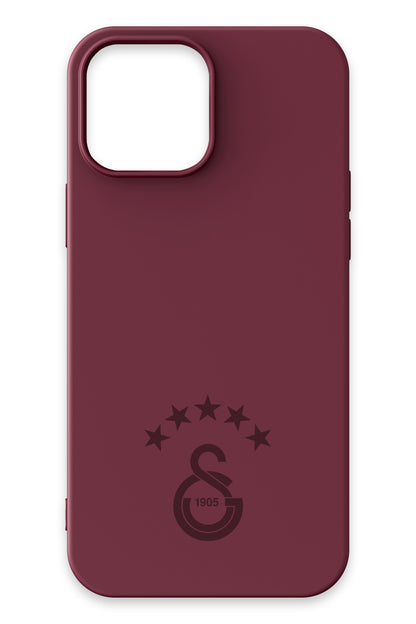 Galatasaray 5 Yıldız Bordo Silikon Telefon Kılıfı