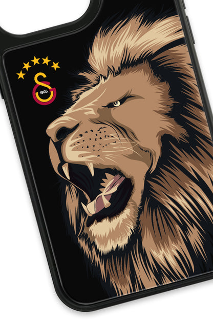 Galatasaray Aslan Gibi Kükre Cam Telefon Kılıfı