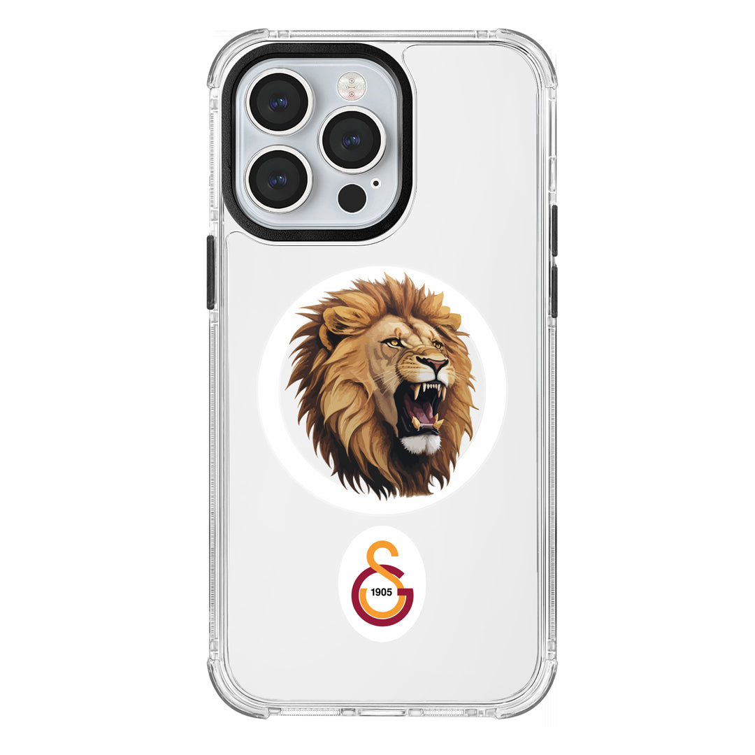 Galatasaray Aslan Kükre Arma Magsafe Şeffaf Telefon Kılıfı