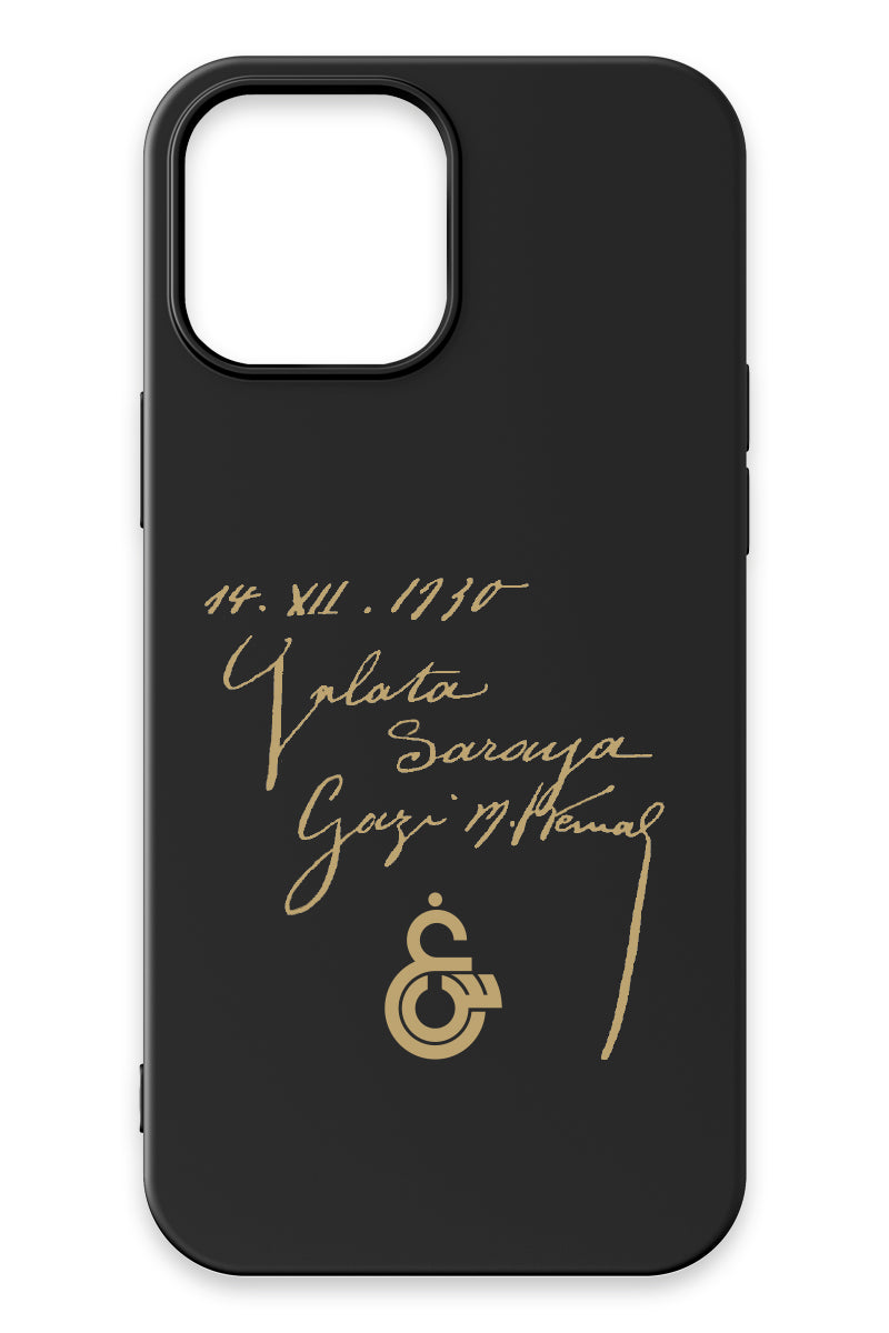 Galatasaray Atatürk İmza Siyah Silikon Telefon Kılıfı