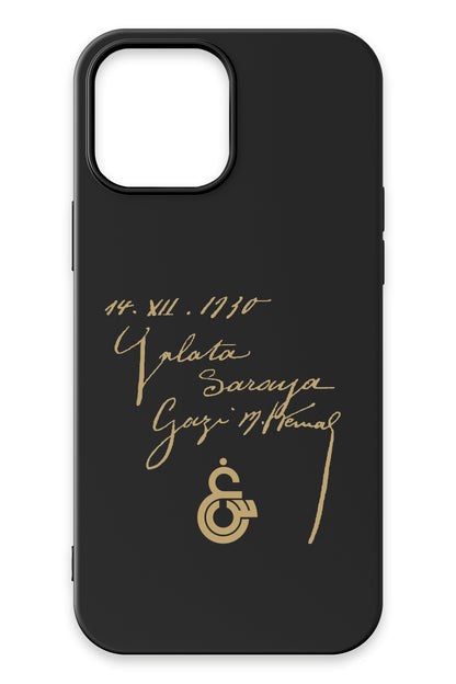 Galatasaray Atatürk İmza Siyah Silikon Telefon Kılıfı