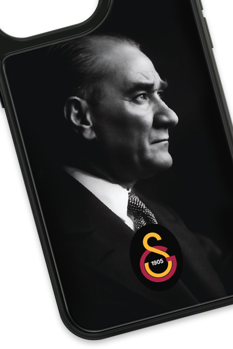 Galatasaray Büyük Atatürk Cam Telefon Kılıfı