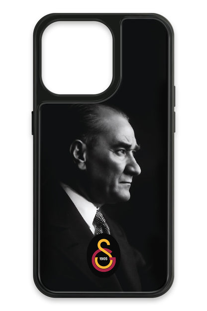 Galatasaray Büyük Atatürk Cam Telefon Kılıfı