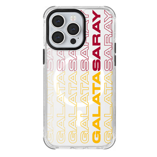 Galatasaray Dikey Metin Şeffaf Telefon Kılıfı