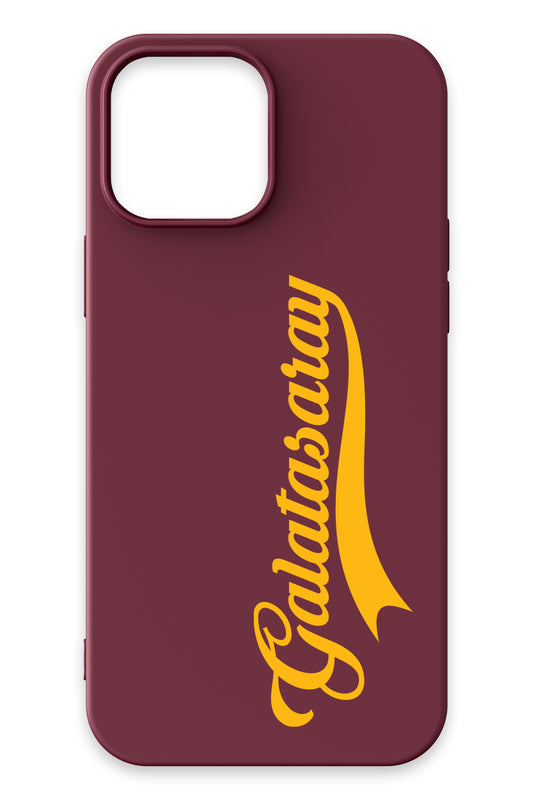 Galatasaray El Yazı Bordo Silikon Telefon Kılıfı