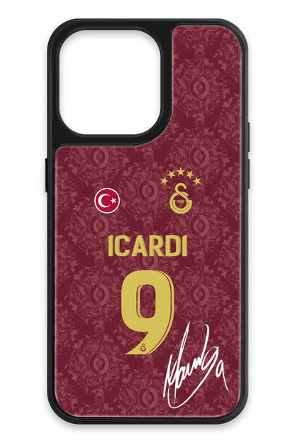 Galatasaray Mauro Icardi 3. Forma İmzalı Cam Telefon Kılıfı