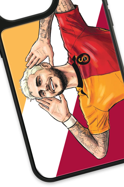 Galatasaray Mauro Icardi Gol Sevinci Cam Telefon Kılıfı