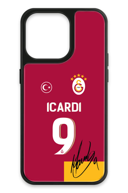 Galatasaray Mauro Icardi Parçalı Forma İmzalı Cam Telefon Kılıfı
