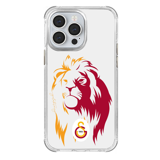 Galatasaray Sarıyla Kırmızı Aslan Şeffaf Telefon Kılıfı
