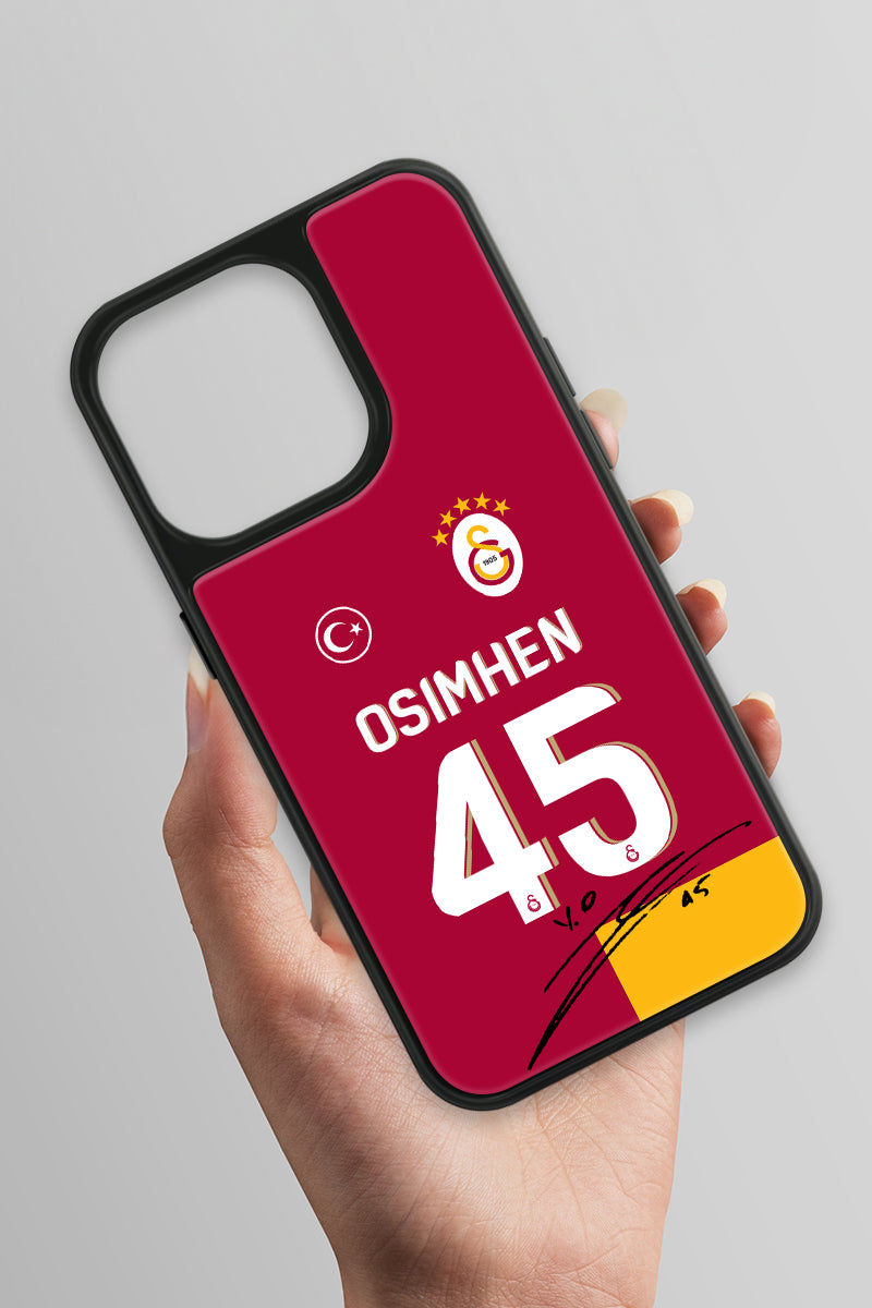 Galatasaray Victor Osimhen Parçalı Forma İmzalı Cam Telefon Kılıfı