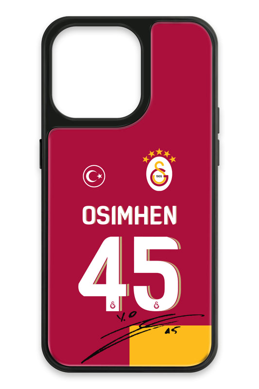 Galatasaray Victor Osimhen Parçalı Forma İmzalı Cam Telefon Kılıfı
