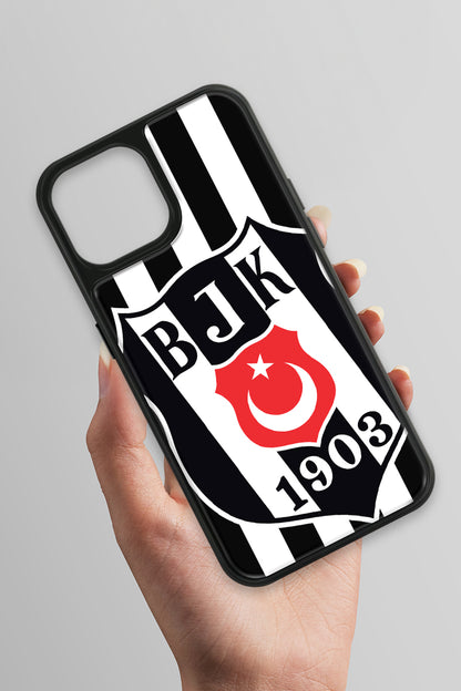 Beşiktaş Büyük Arma Cam Telefon Kılıfı