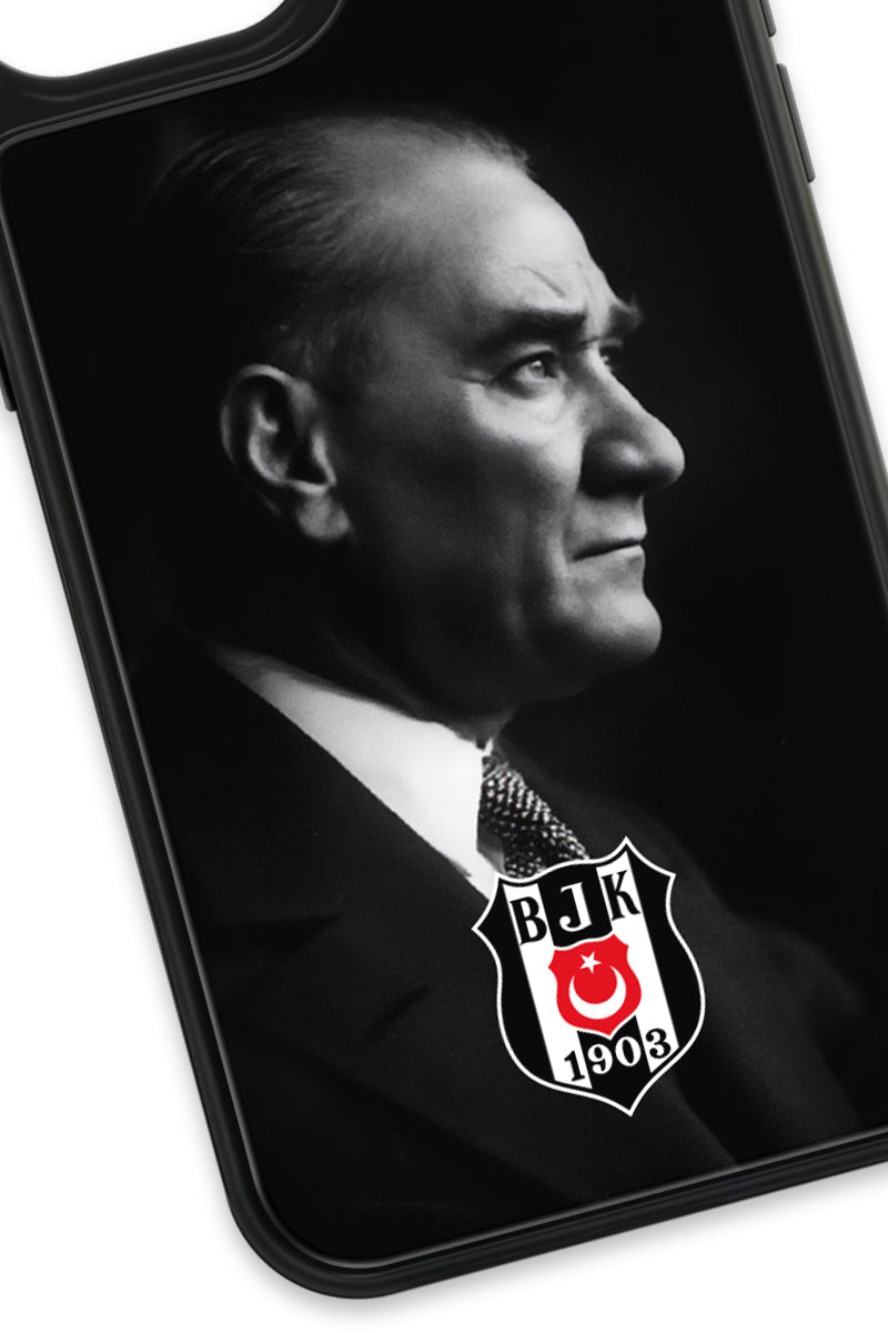 Beşiktaş Büyük Atatürk Cam Telefon Kılıfı
