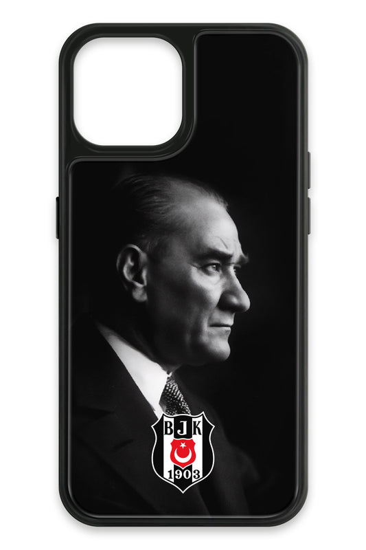 Beşiktaş Büyük Atatürk Cam Telefon Kılıfı