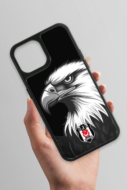 Beşiktaş Büyük Kartal Cam Telefon Kılıfı