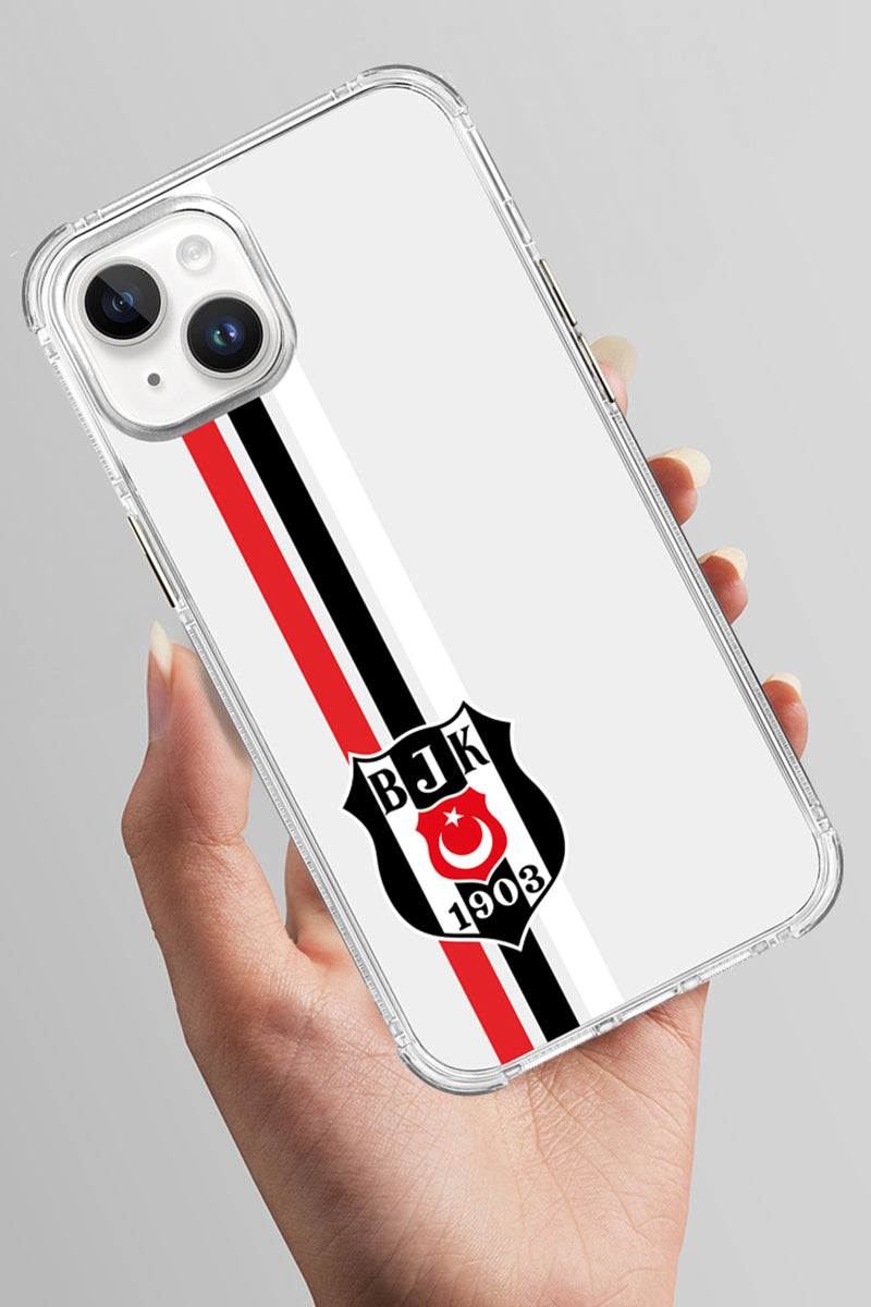 Beşiktaş Çizgi Arma Şeffaf Telefon Kılıfı
