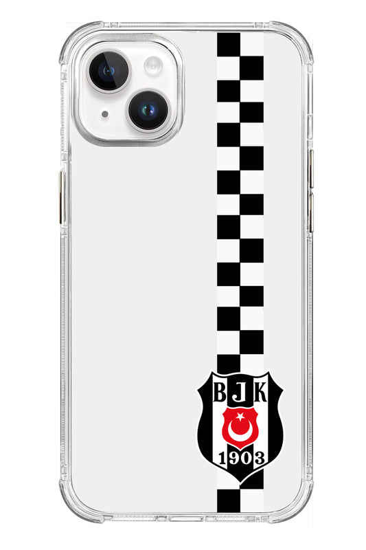 Beşiktaş Dama Şerit Arma Şeffaf Telefon Kılıfı