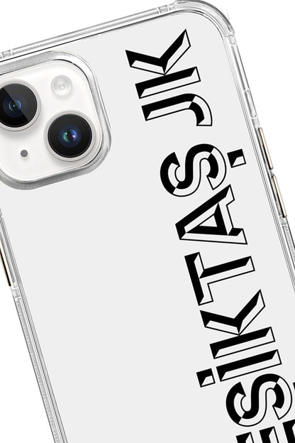 Beşiktaş JK Dikey Şeffaf Telefon Kılıfı