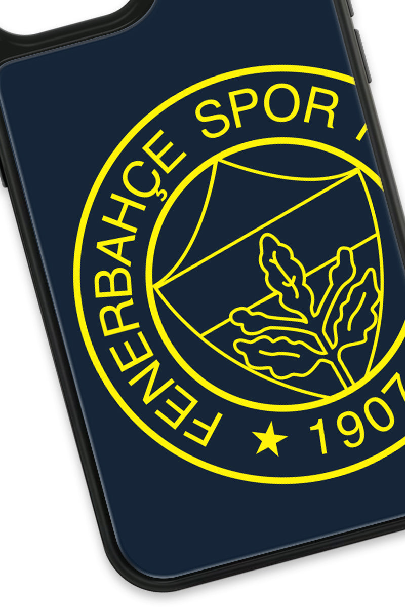Fenerbahçe Büyük Sarı Arma Cam Telefon Kılıfı