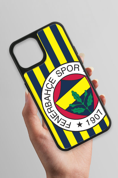 Fenerbahçe Çubuklu Büyük Arma Cam Telefon Kılıfı