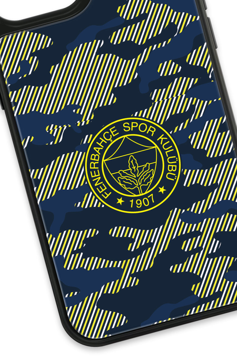 Fenerbahçe Dijital Kamuflaj Cam Telefon Kılıfı