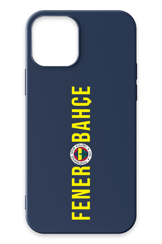 Fenerbahçe Dikey Yazı Lacivert Silikon Telefon Kılıfı